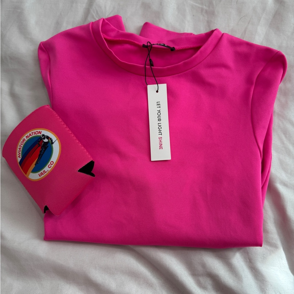 Bright Pink Crewneck Sweatshirt